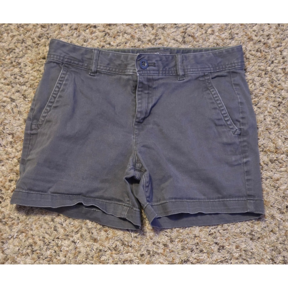 Eddie Bauer Slightly Curvy Fit Chino Shorts Women's Size 6 Gray